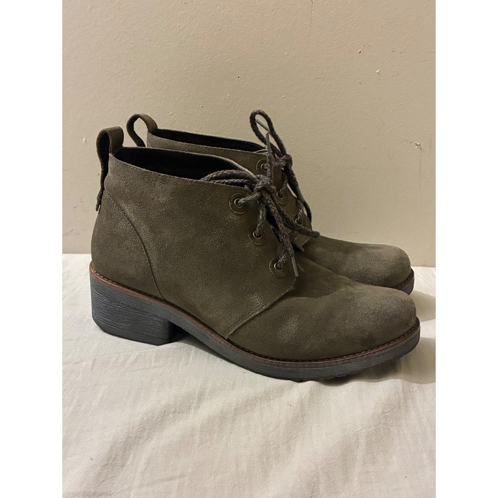 Naot Levanto Womens Size 39 US 8 Olive Brown Suede Lace Up Desert Chukka Boots